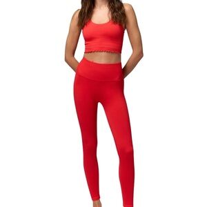 2 piece set: Spiritual Gangster Vibrant Red Activewear Top & Leggings